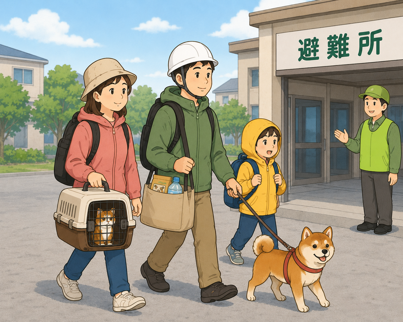 災害時のペットと同行避難について